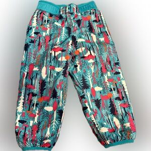 Patagonia Kids Teal and Pink Forest Print Snow Pants 3T Reversible Pink and Blue